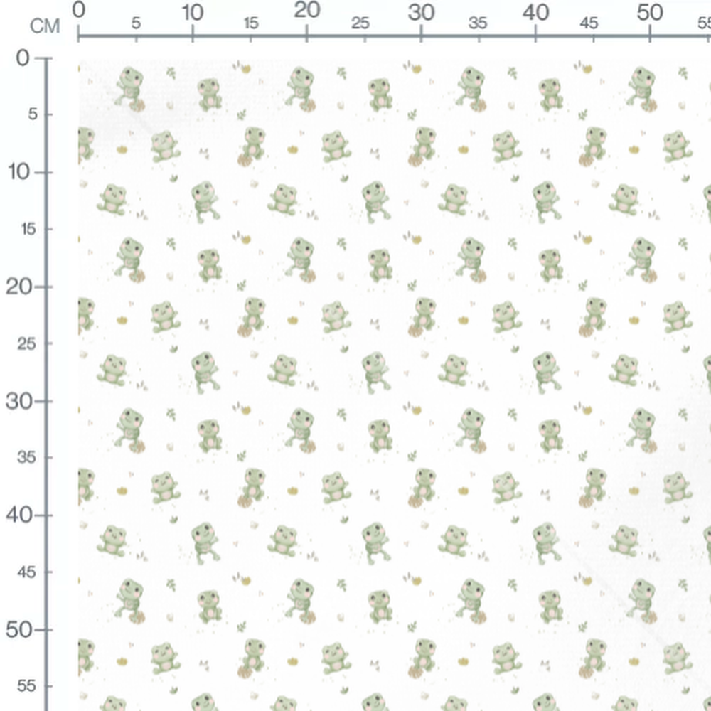 Tissu - Grenouilles vertes adorables