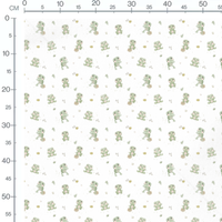 Tissu - Grenouilles vertes adorables