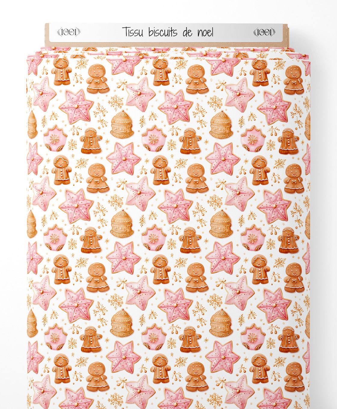Tissu - biscuits de noel