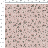 Tissu - Roses et fleurs blanches
