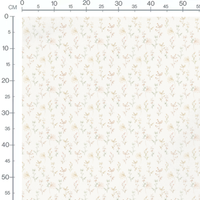 Tissu - Fleurs pastel sur fond blanc 3