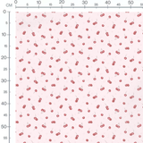 Tissu - Cerises et points roses clairs