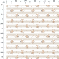 Tissu - Oursons marins et mouettes