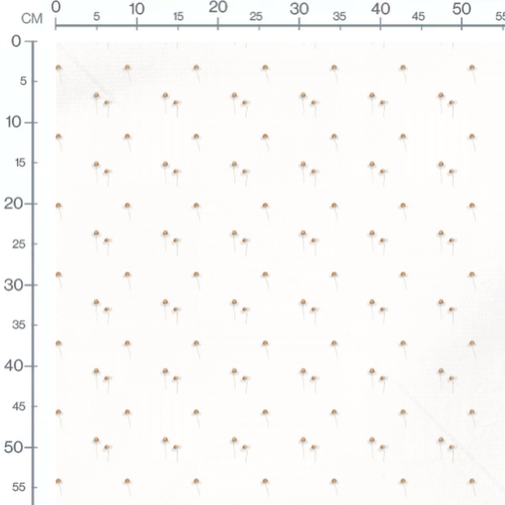 Tissu - Petites fleurs marron