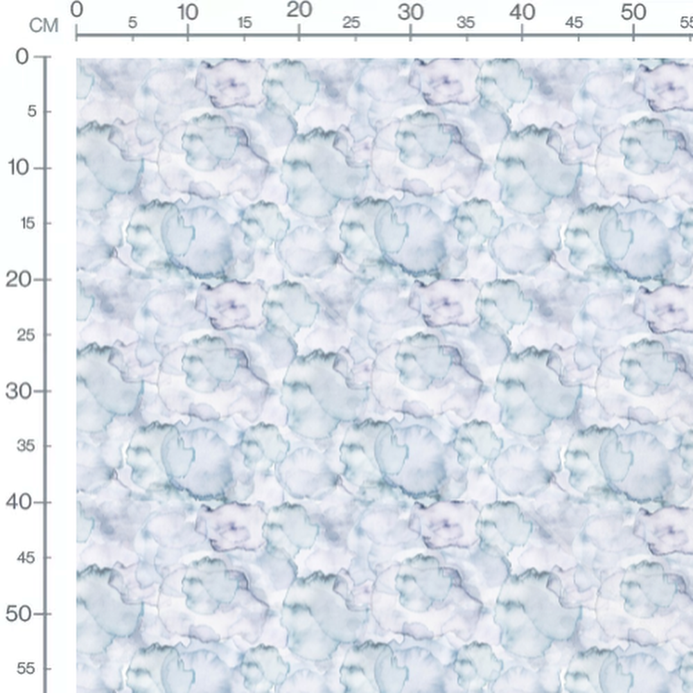 Tissu - Nuances aquarelle bleutées