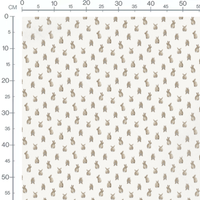 Tissu - Lapins en poses variées