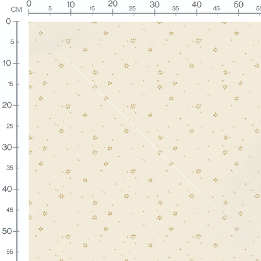 Tissu - Étoiles dorées sur beige