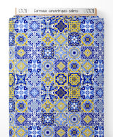 Tissu - Carreaux concentriques colorés
