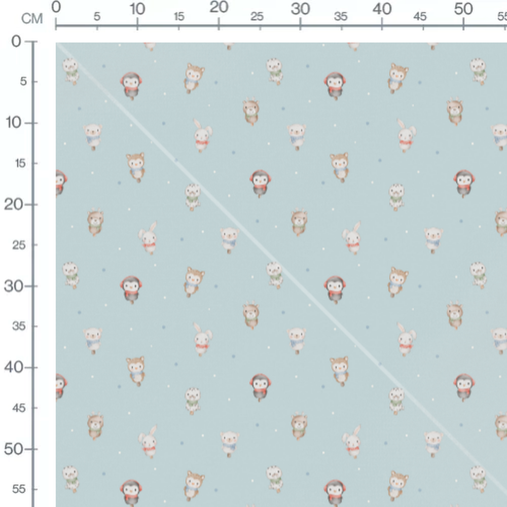 Tissu - Animaux en vêtements colorés 2