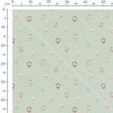 Tissu - Animaux colorés avec points