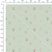Tissu - Animaux colorés avec points