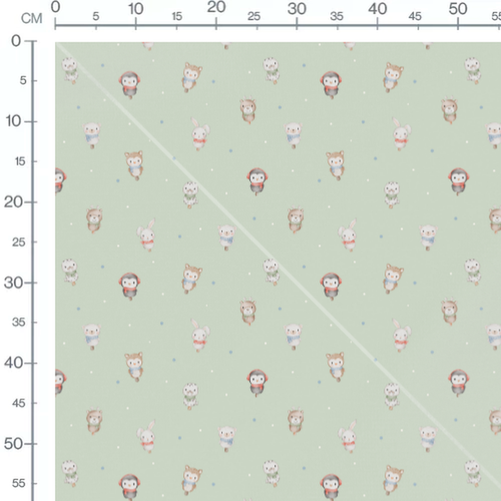 Tissu - Nuages beige et marron doux