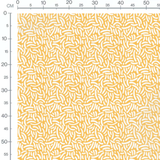 Tissu - Formes blanches sur fond jaune