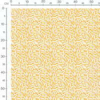 Tissu - Formes blanches sur fond jaune