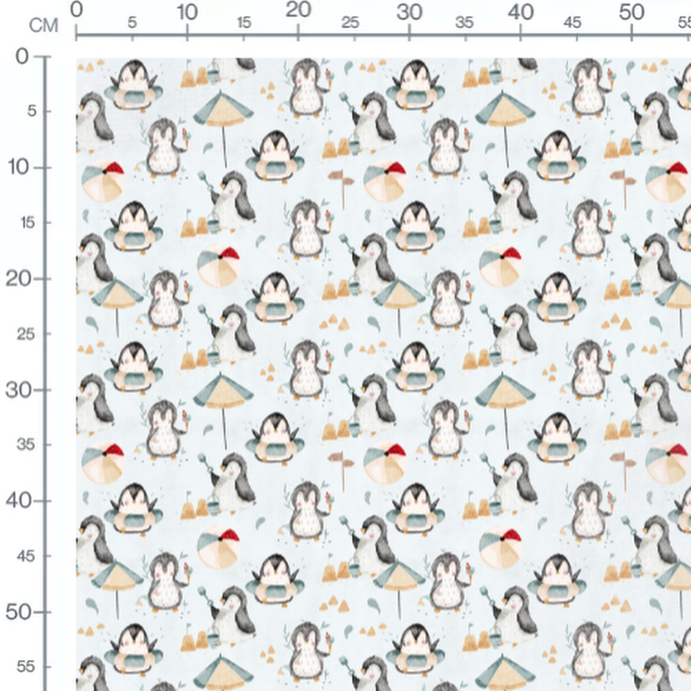 Tissu - Pingouins et accessoires plage
