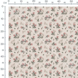 Tissu - Roses pâles sur fond beige