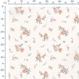 Tissu - Roses pâles et feuillage