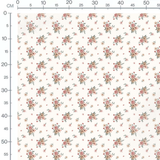 Tissu - Fleurs roses et beiges délicates 2