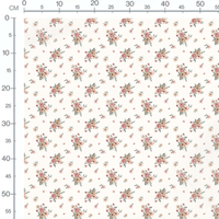 Tissu - Fleurs roses et beiges délicates 2