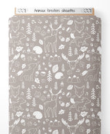 Tissu - Animaux forestiers silhouettes