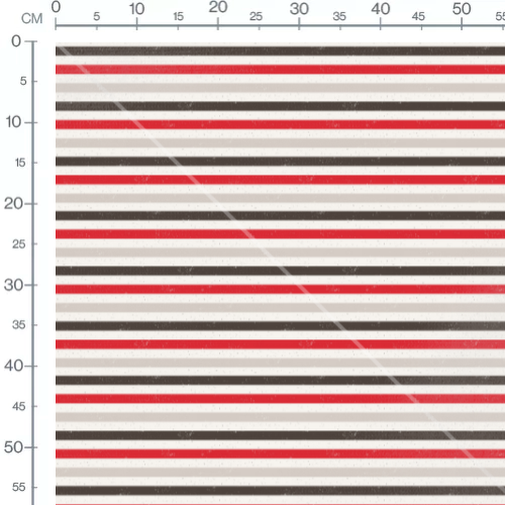Tissu - Rayures rouges et brunes
