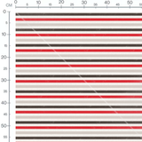 Tissu - Rayures rouges et brunes