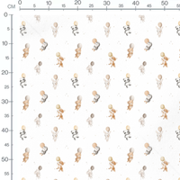 Tissu - Animaux ludiques en pastel