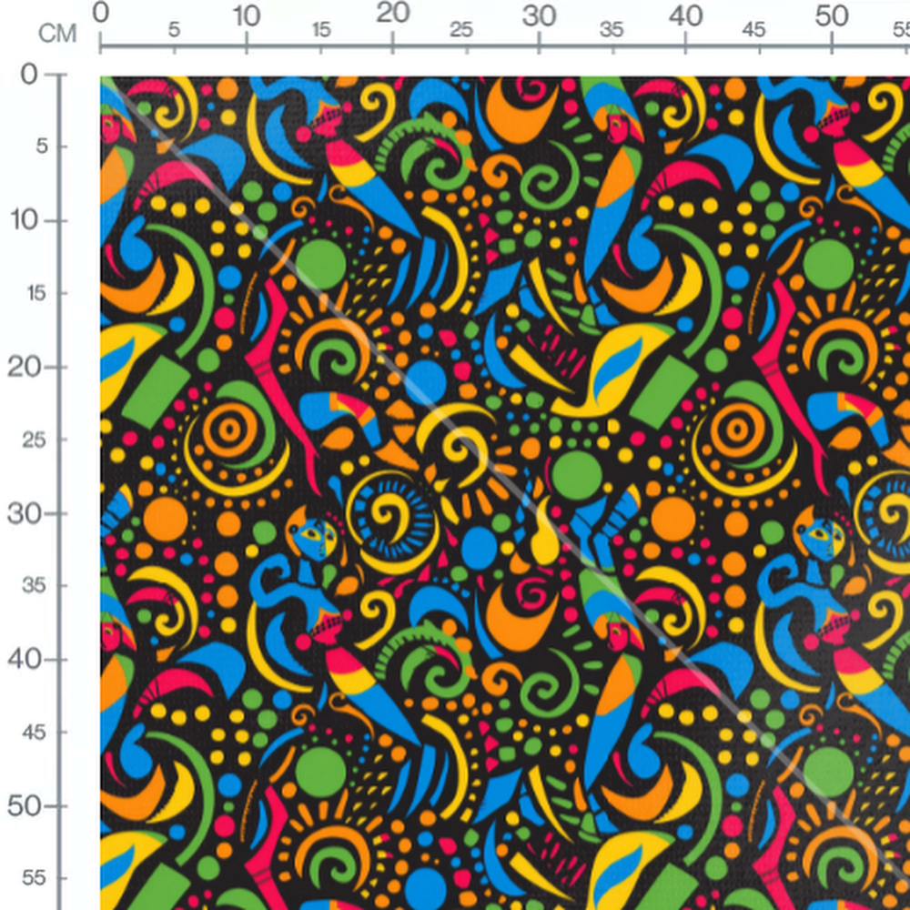 Tissu - motids colores africain