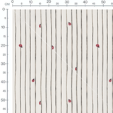 Tissu - Coccinelles et lignes noires