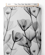 Tissu - Tissu Fleur Xray Gris