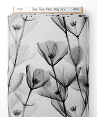 Tissu - Tissu Fleur Xray Gris