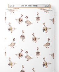 Tissu - Oies en robes vintage