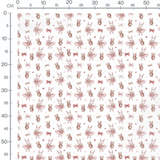 Tissu - Lapins et oursons sur blanc