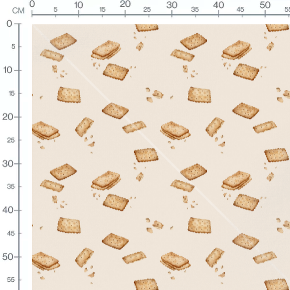Tissu - Biscuits et miettes beiges