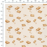 Tissu - Biscuits et miettes beiges