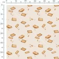 Tissu - Biscuits et miettes beiges