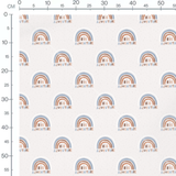 Tissu - Arc-en-ciel et texte