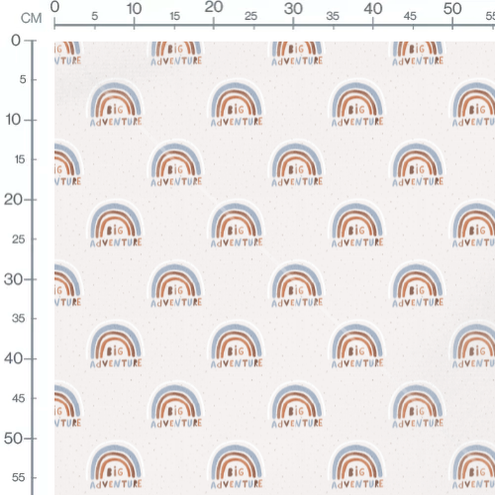 Tissu - Arc-en-ciel et texte
