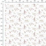 Tissu - Fleurs sur canards et lapins