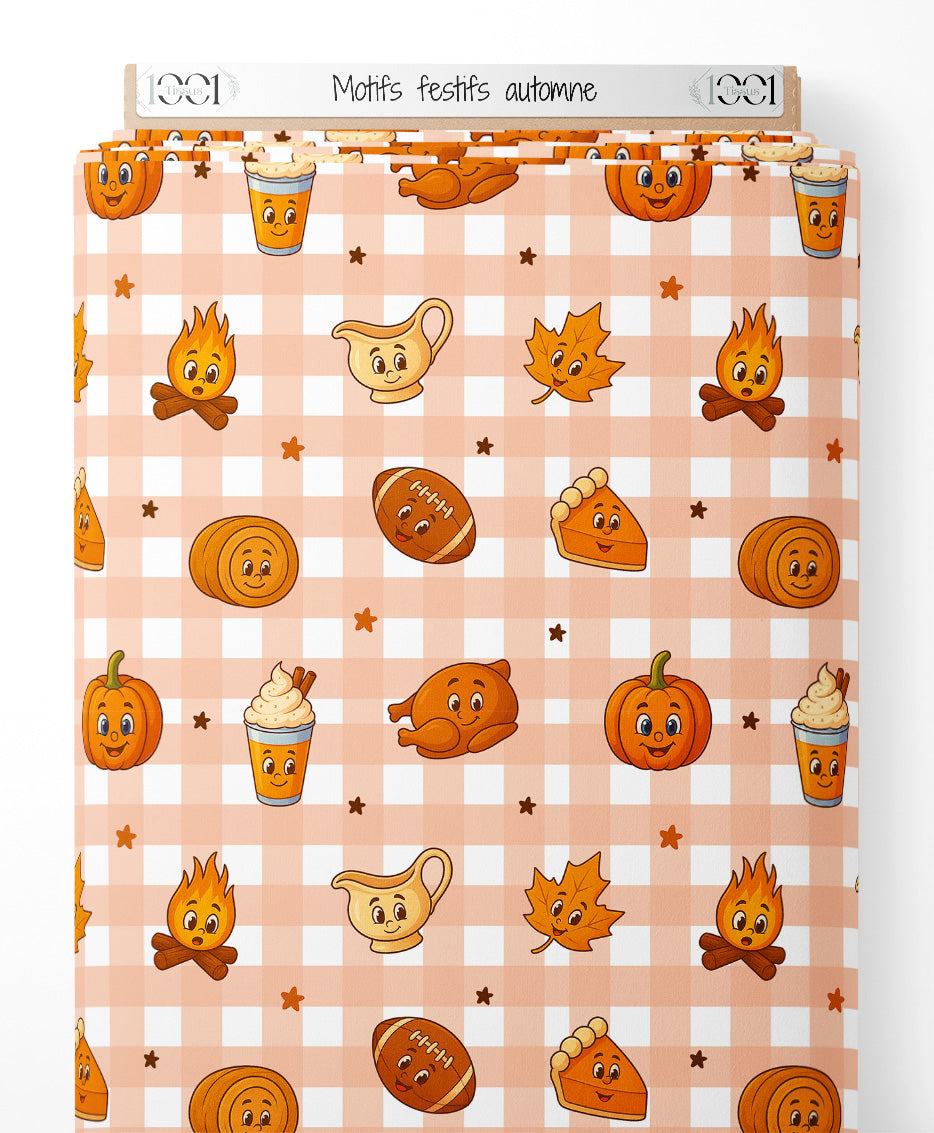 Tissu - Motifs festifs automne
