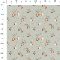 Tissu - Animaux marron sur fond beige 2