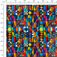 Tissu - patchwork abstrait africain