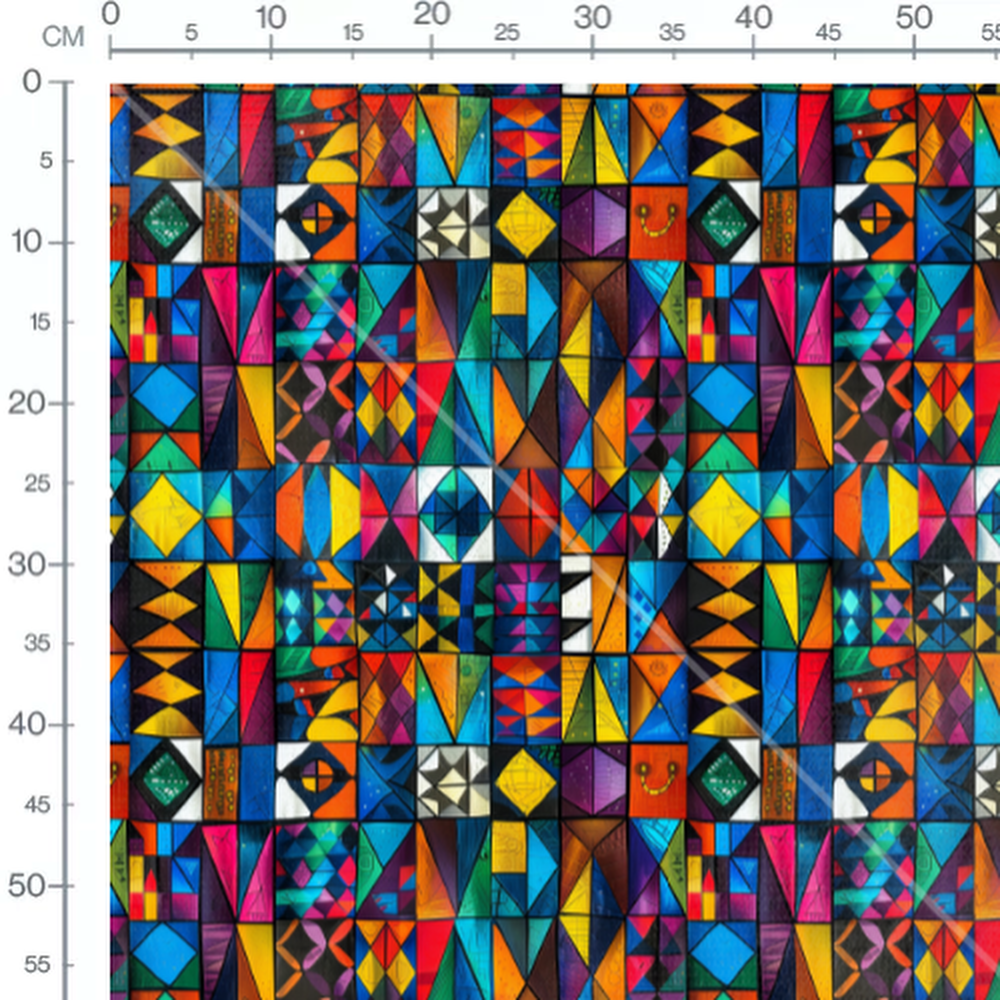 Tissu - patchwork abstrait africain