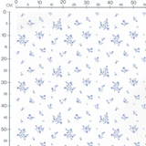 Tissu - Fleurs et bourgeons bleus