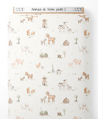 Tissu - Animaux de ferme pastel 2