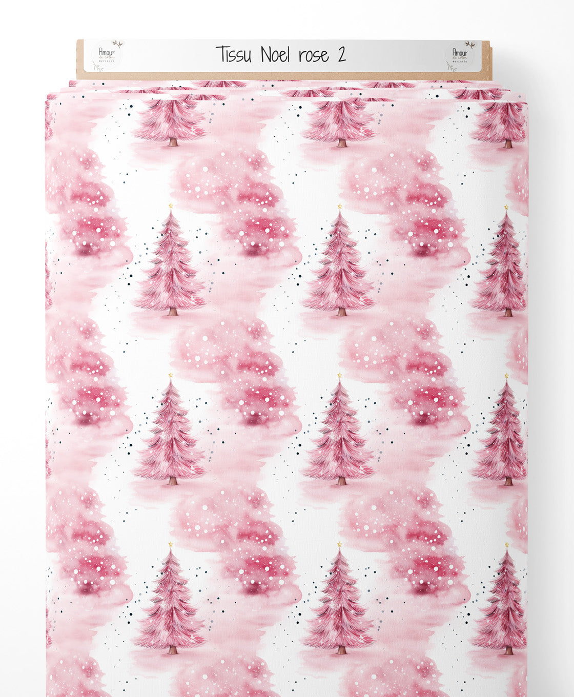Tissu - Noel rose 2