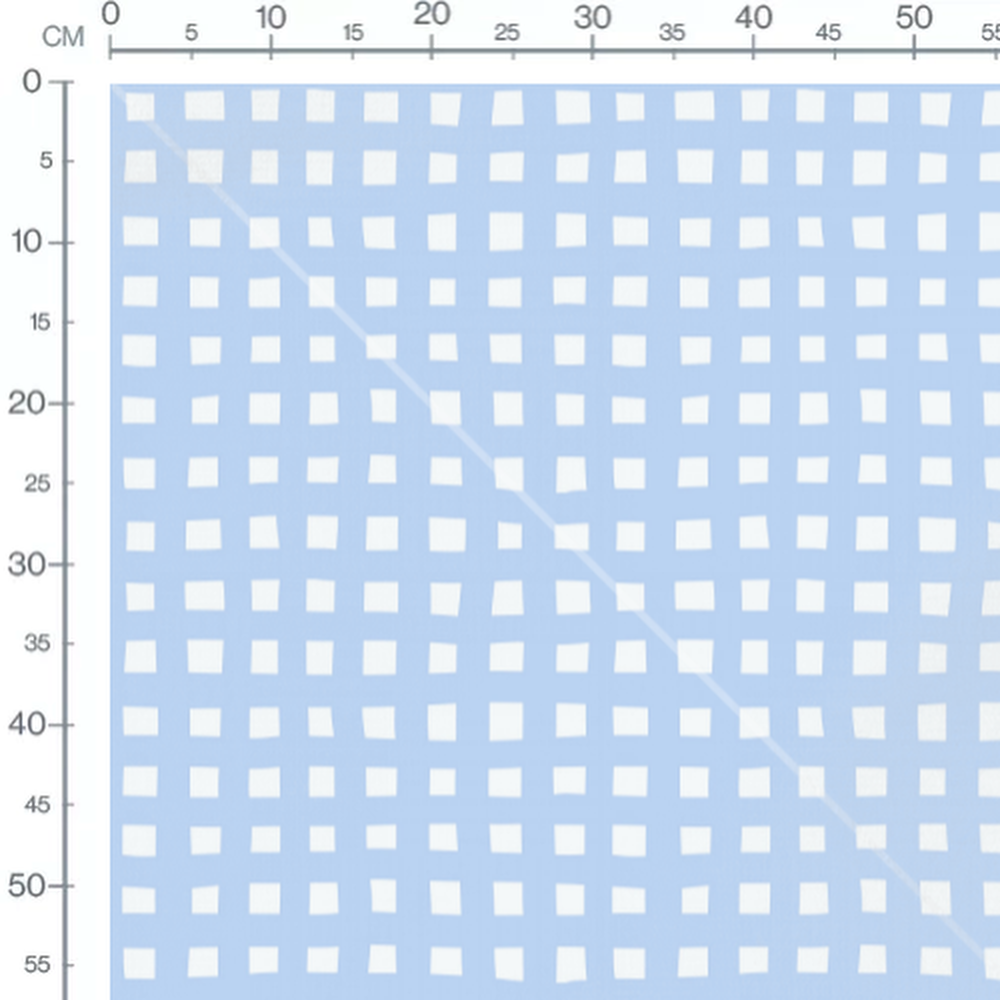 Tissu - Carrés blancs sur bleu