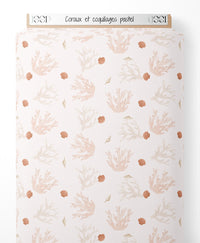 Tissu - Coraux et coquillages pastel