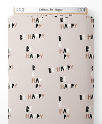 Tissu - Lettres Be Happy