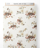 Tissu - Appareils photo et roses